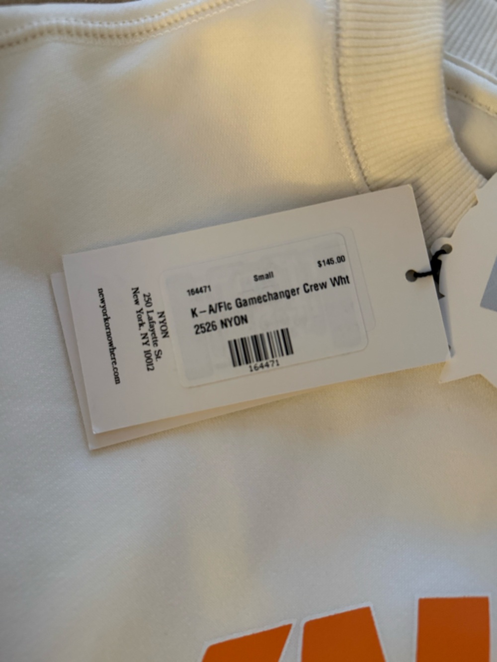 Terez White Knicks Graphic Sweatshirt with Orange & Blue Logo - Picture 4 of 6